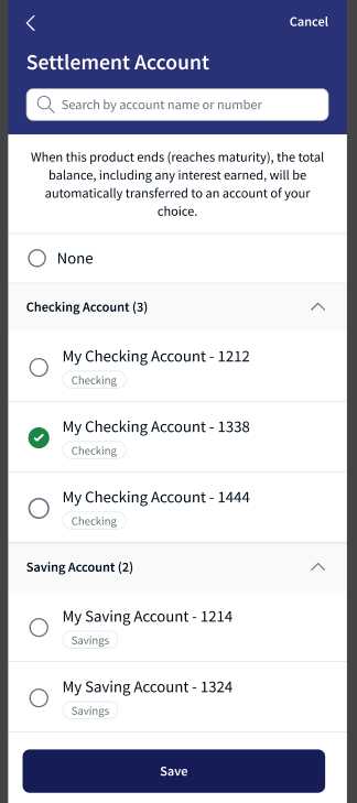 select an account